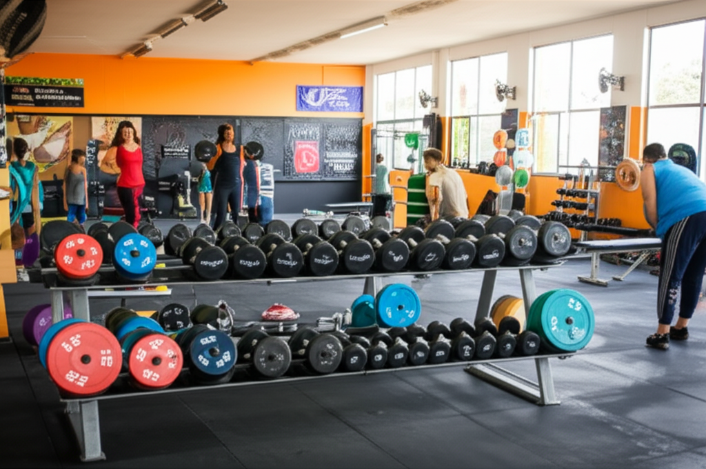 Modern gym interior view 4
